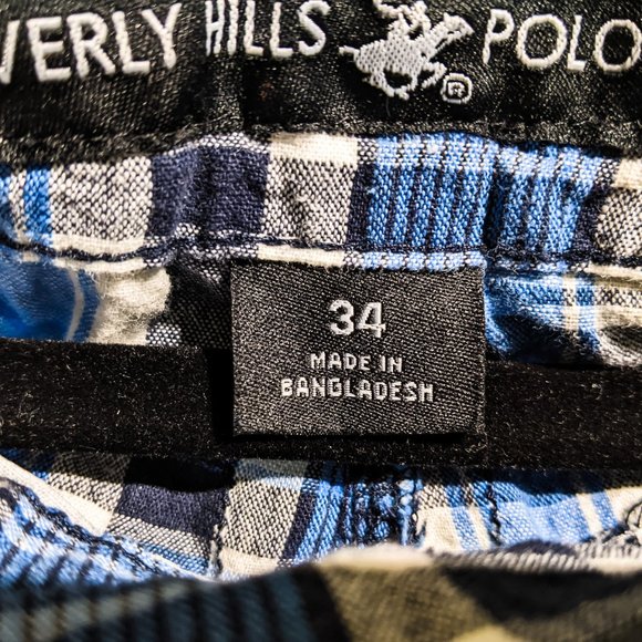 Beverly Hills Polo Club plaid shorts, men's size 34 - Picture 8 of 9